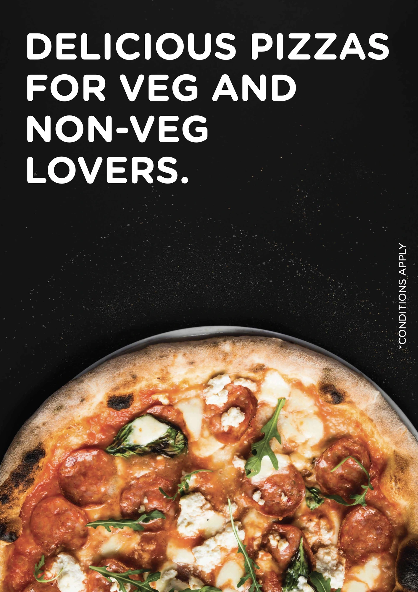 Veg & non-veg (In-store posters), Gradi Pizza, pizzeria branding by Blue Owl Design Studio, Hyderabad