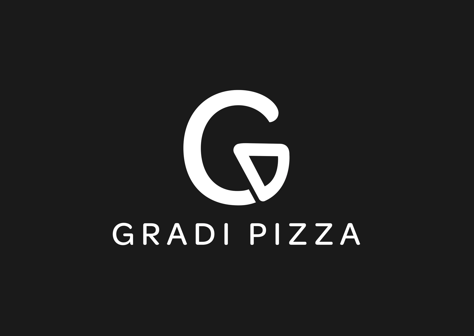 The logo, 2 of 3, Gradi Pizza, pizzeria branding by Blue Owl Design Studio, Hyderabad