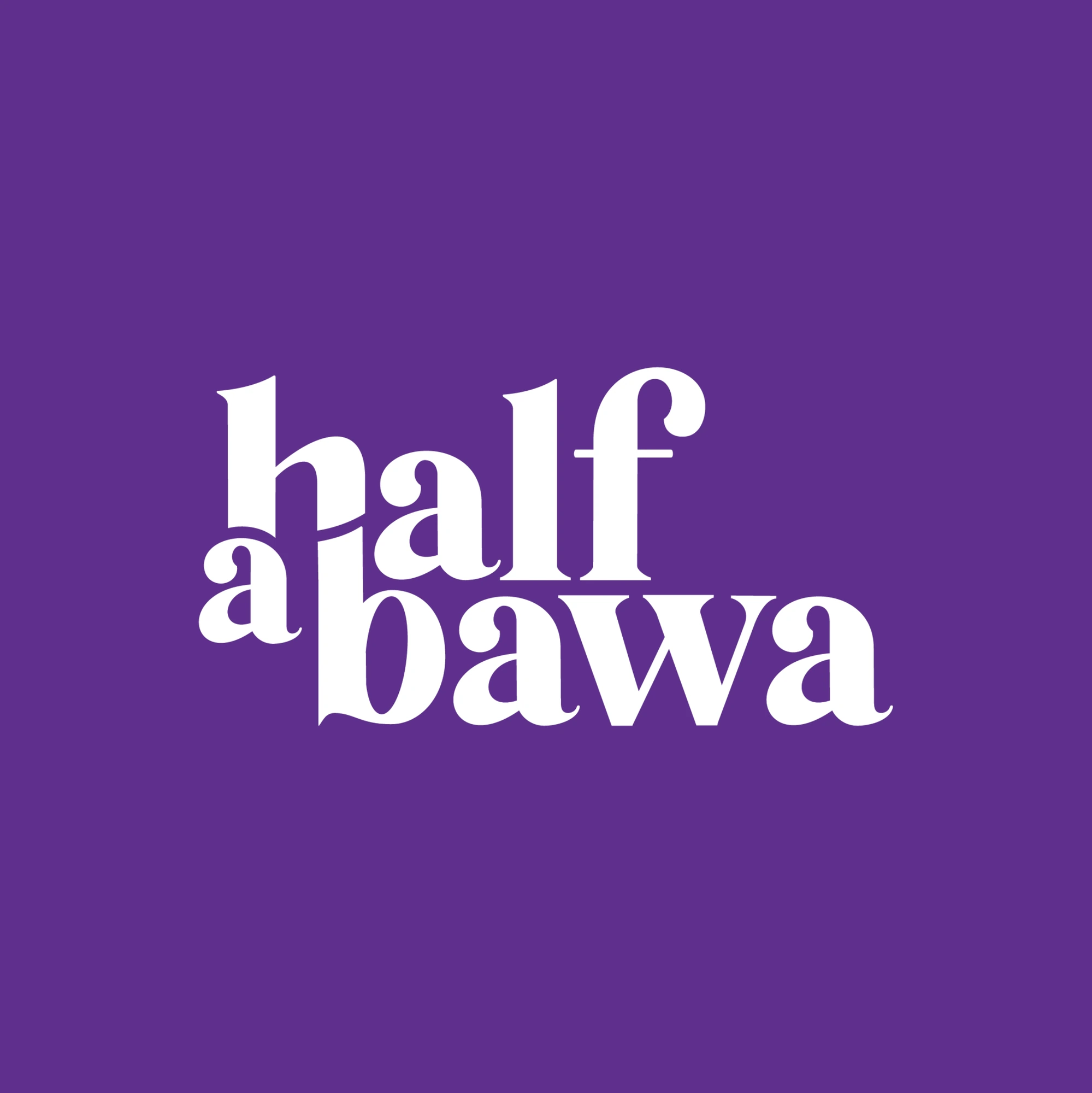 Purple & mustard, 1 of 2, Half a Bawa, hospitality branding by Blue Owl Design Studio, Hyderabad