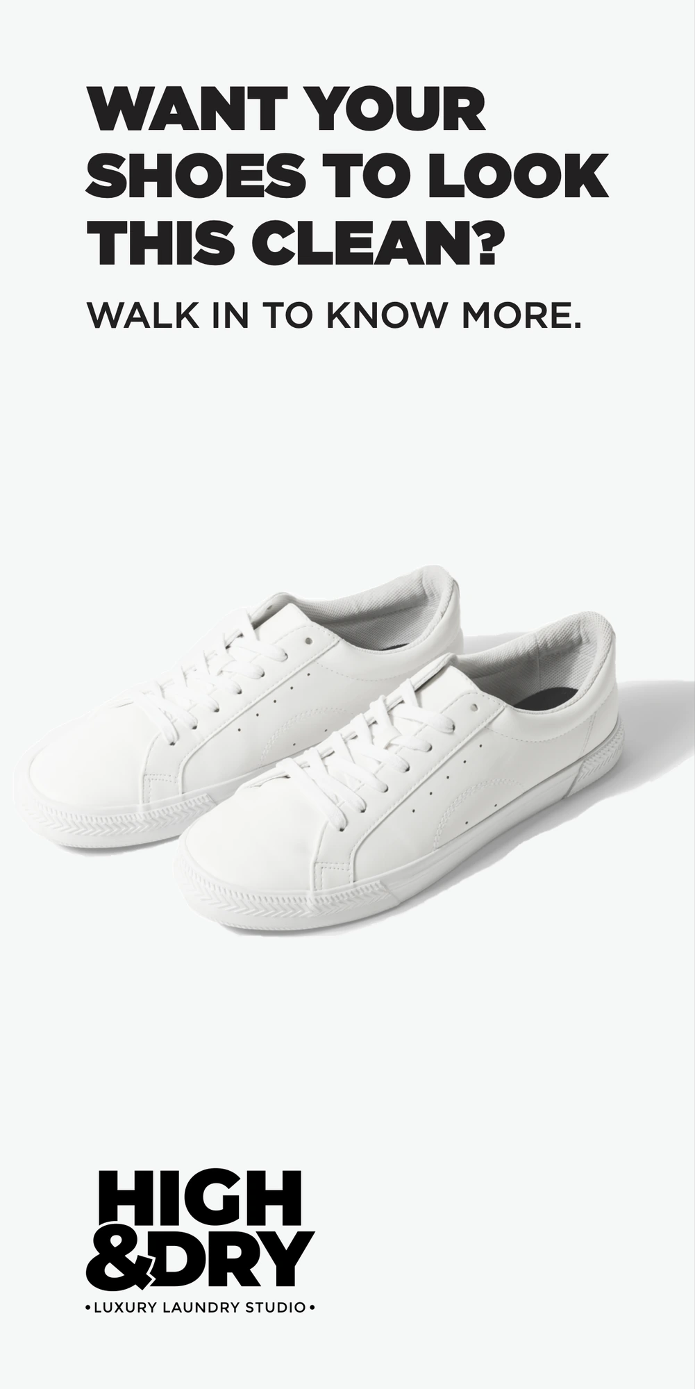 Clean kicks (Instagram), High & Dry, luxury aftercare branding by Blue Owl Design Studio, Hyderabad