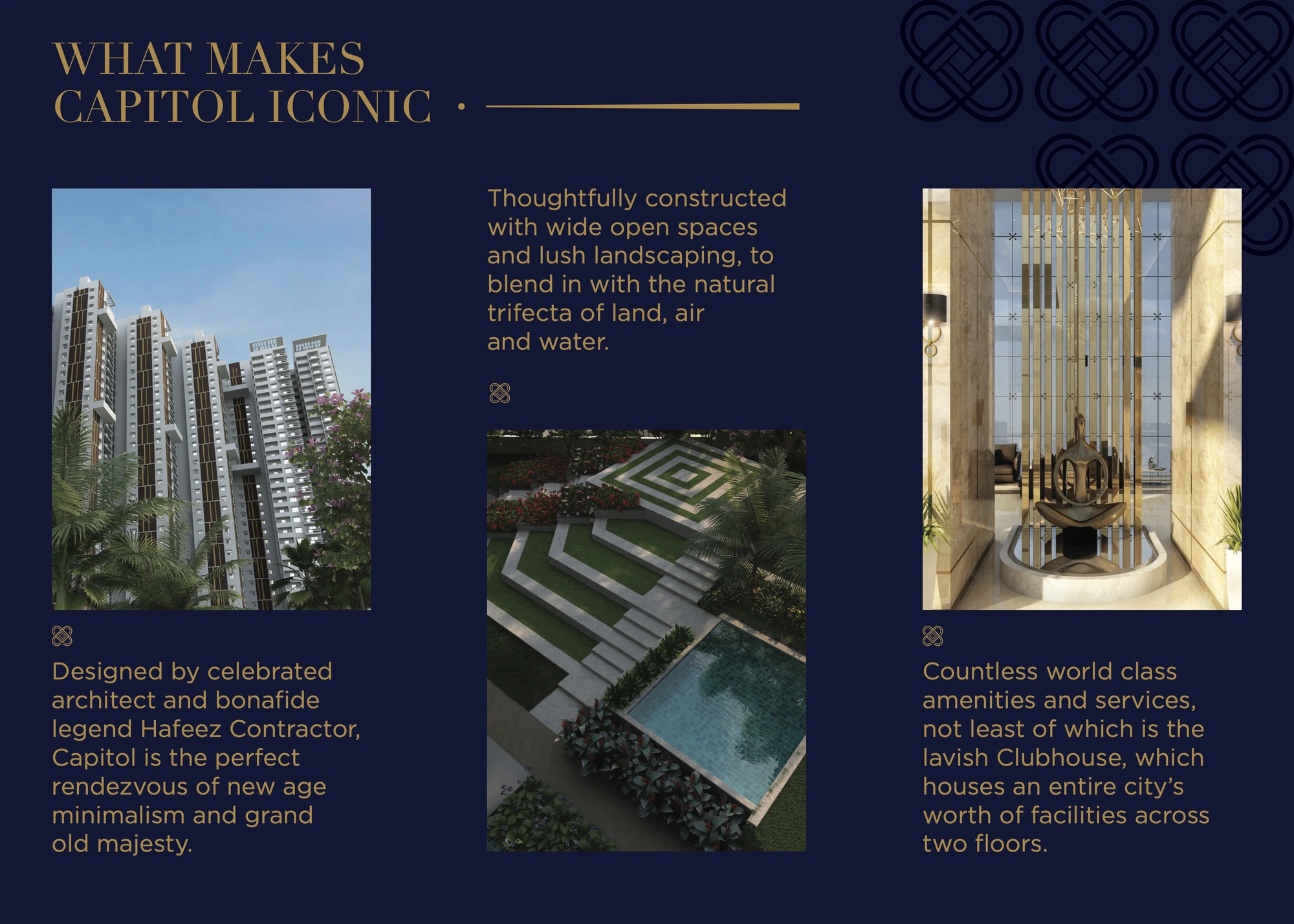 What makes Capitol iconic (Inside the brochure), Iconica Capitol, real estate branding by Blue Owl Design Studio, Hyderabad