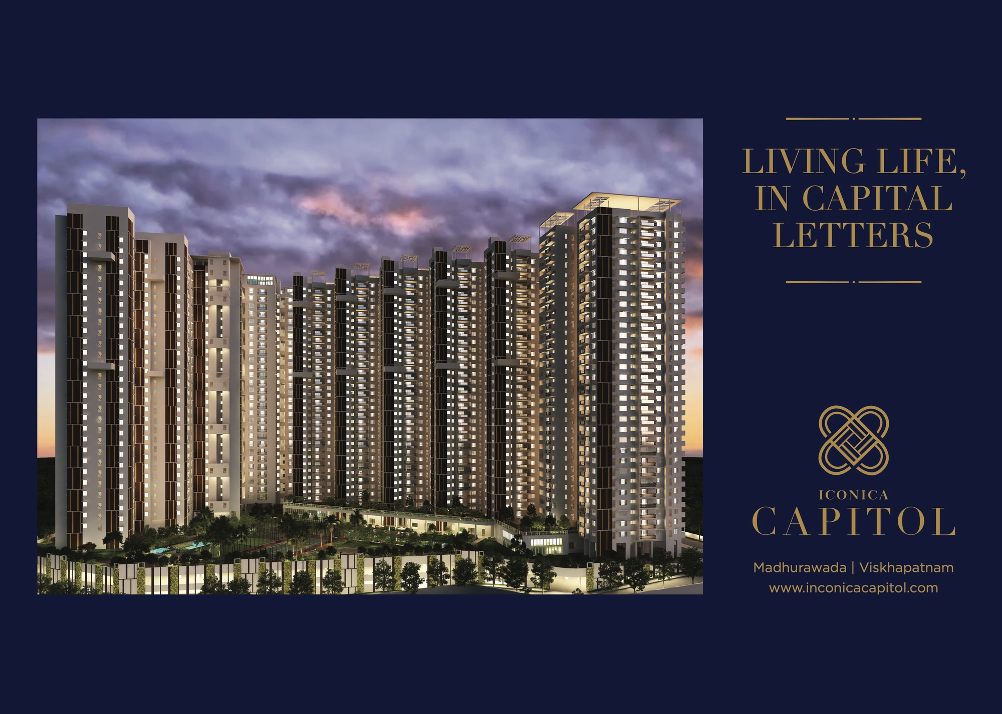 The launch, Iconica Capitol, real estate branding by Blue Owl Design Studio, Hyderabad
