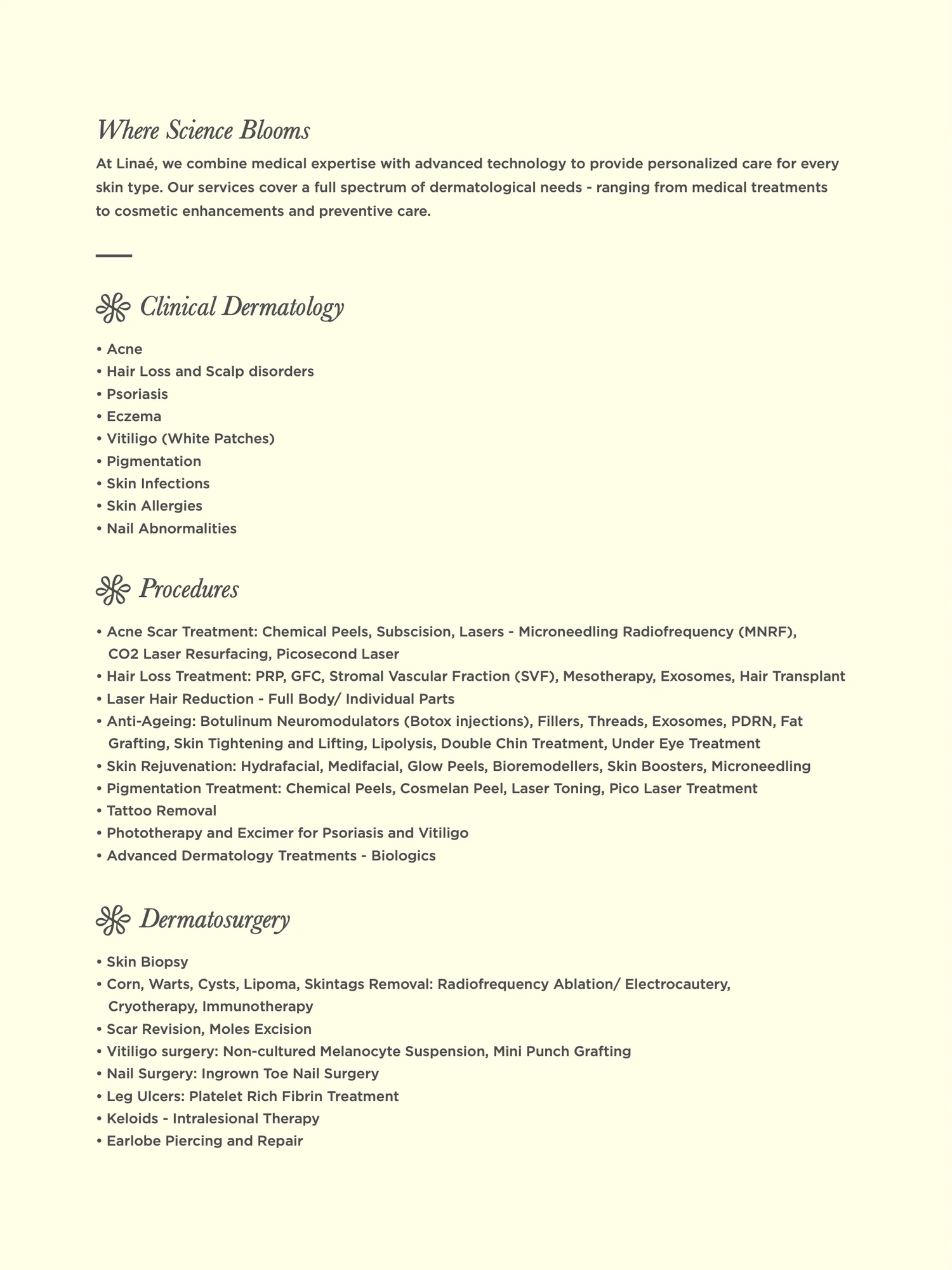 Where Science Blooms (Brochure), LINAÉ, healthcare & aesthetics branding by Blue Owl Design Studio, Hyderabad