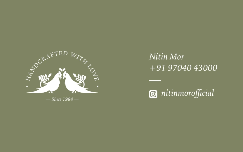 Business card, 2 of 2, Nitin Mor, fashion branding by Blue Owl Design Studio, Hyderabad