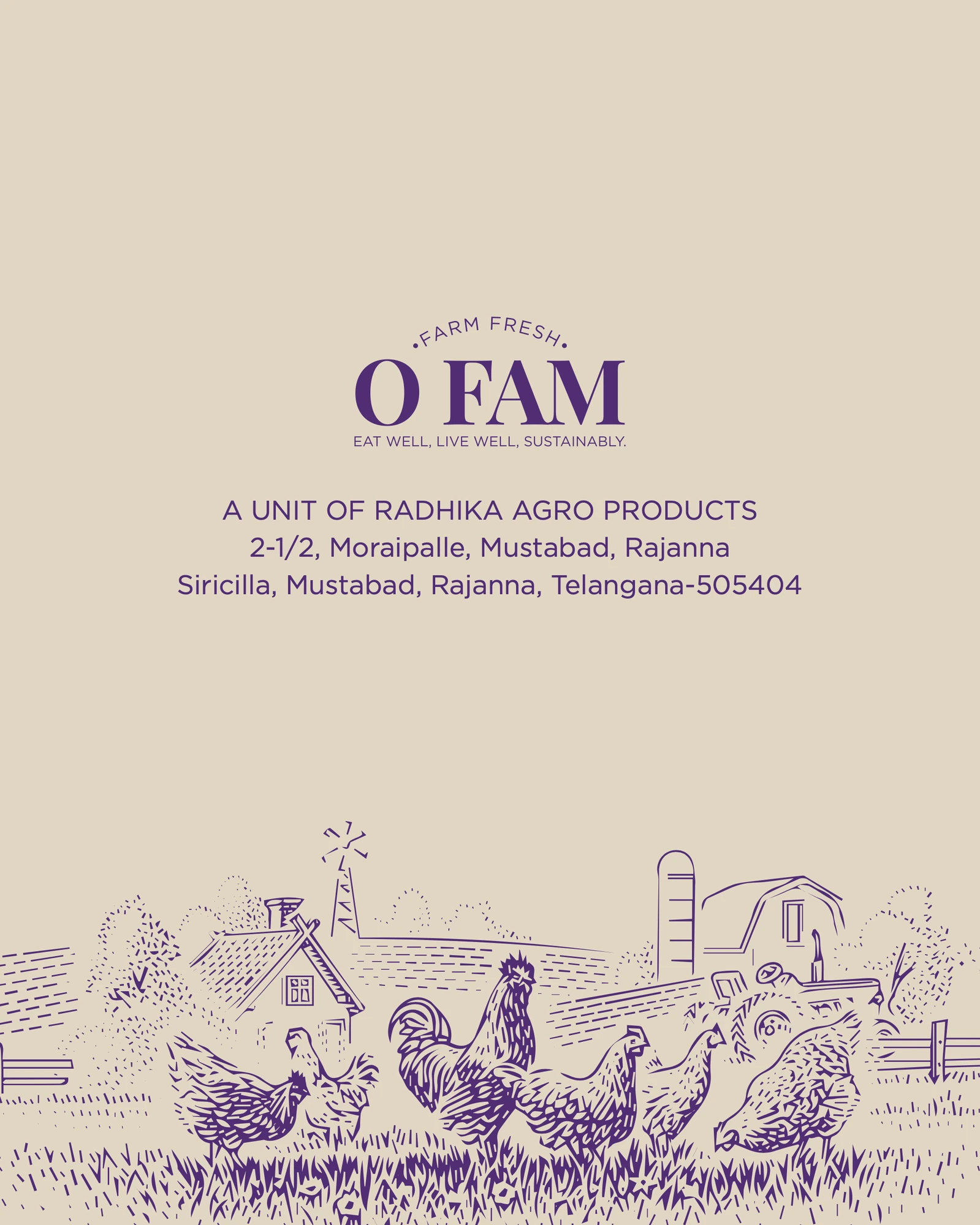 Back cover (Brochure), O Fam, food & beverage branding by Blue Owl Design Studio, Hyderabad