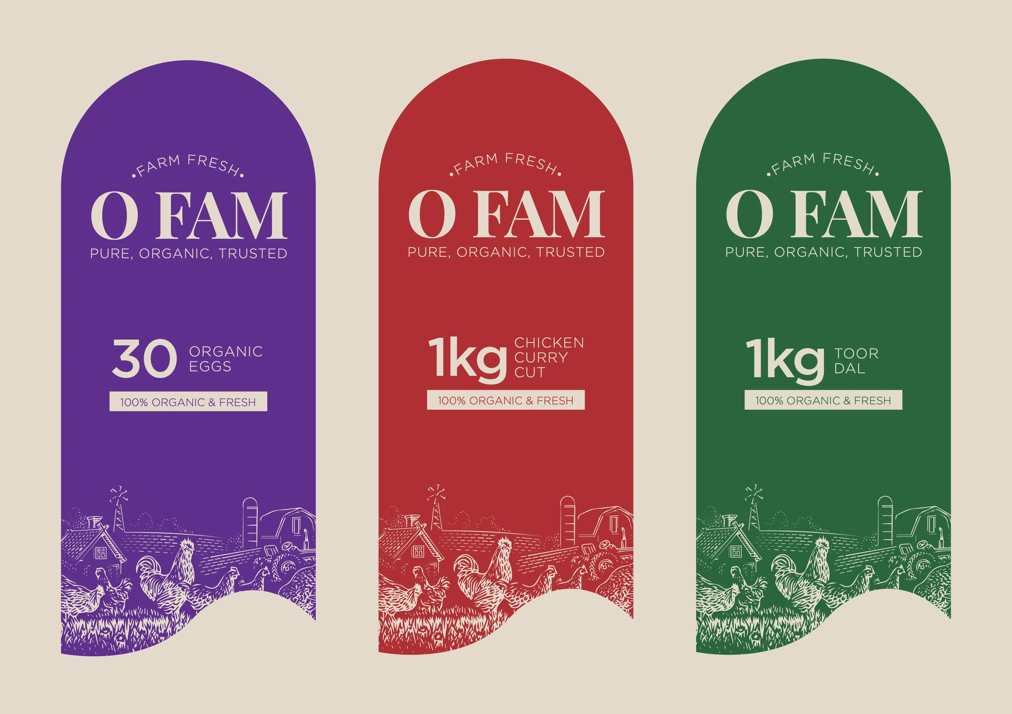The label family, O Fam, food & beverage branding by Blue Owl Design Studio, Hyderabad