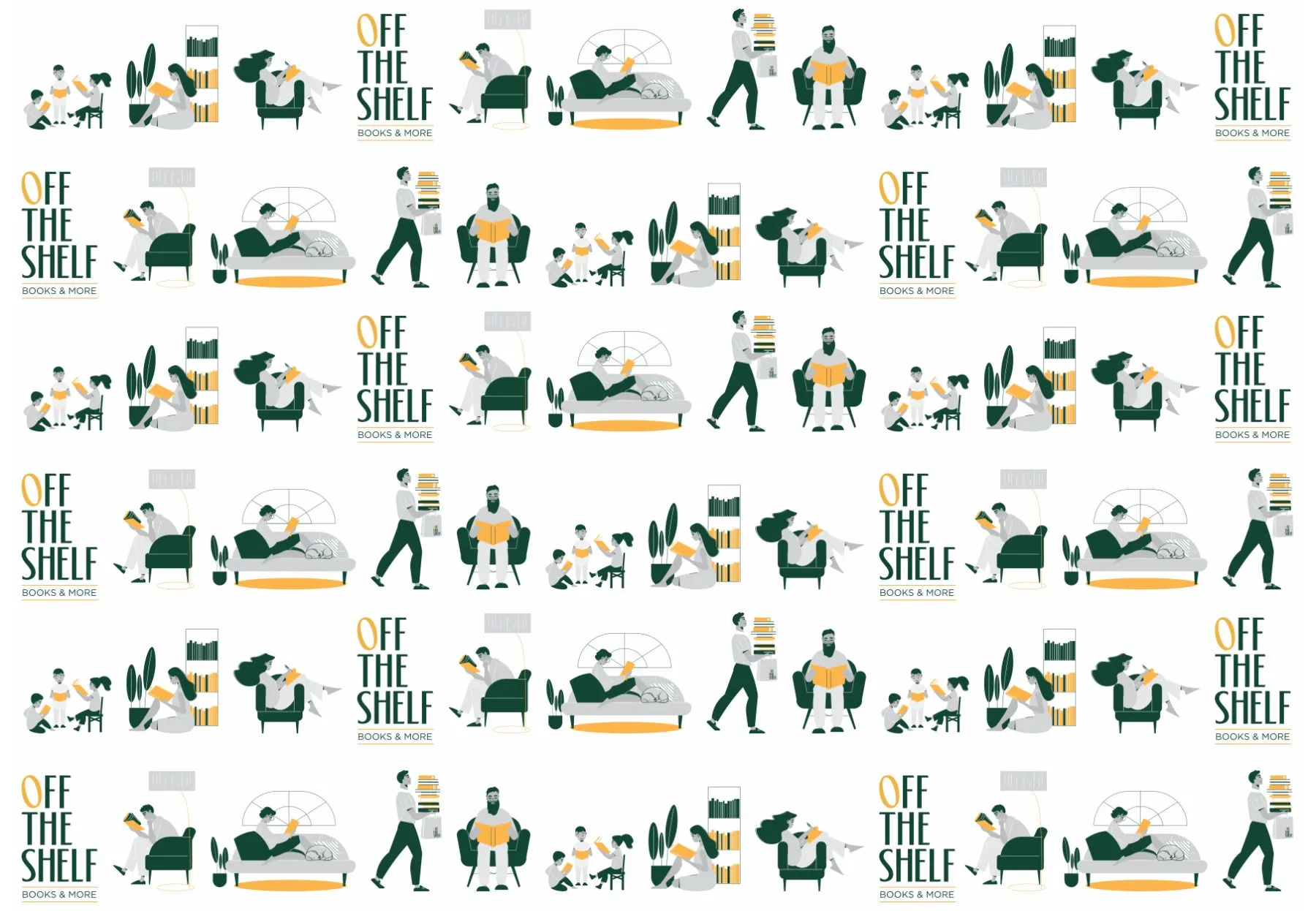 The reading cast, Off The Shelf, retail & culture branding by Blue Owl Design Studio, Hyderabad