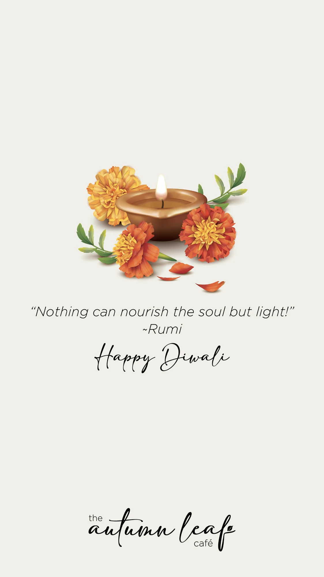 Diwali (Occasion posts), The Autumn Leaf Café, food & beverage branding by Blue Owl Design Studio, Hyderabad