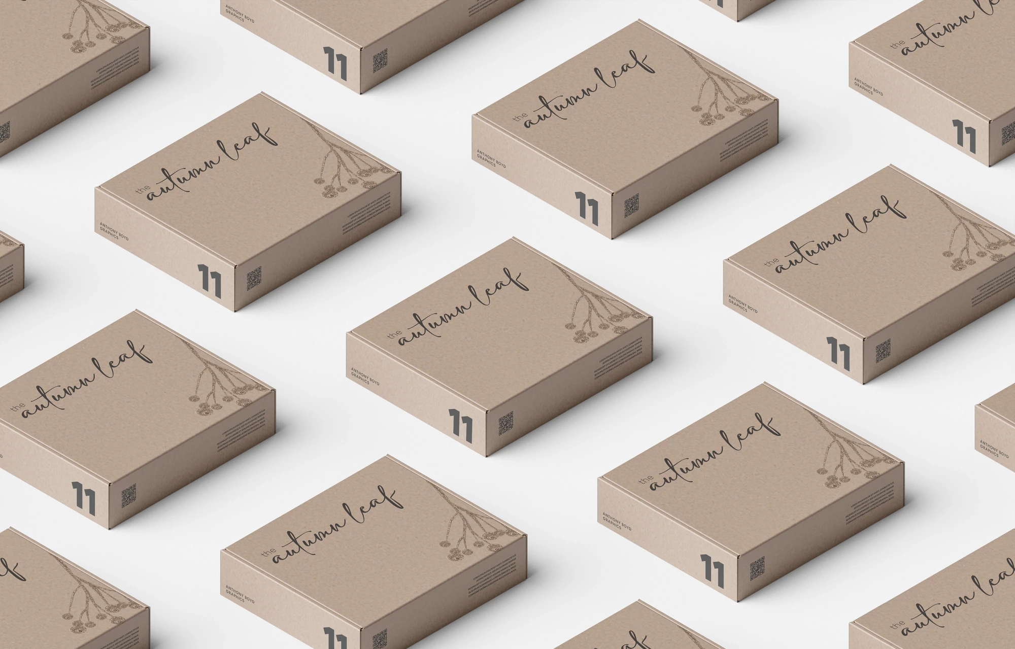 Takeaway boxes, The Autumn Leaf Café, food & beverage branding by Blue Owl Design Studio, Hyderabad