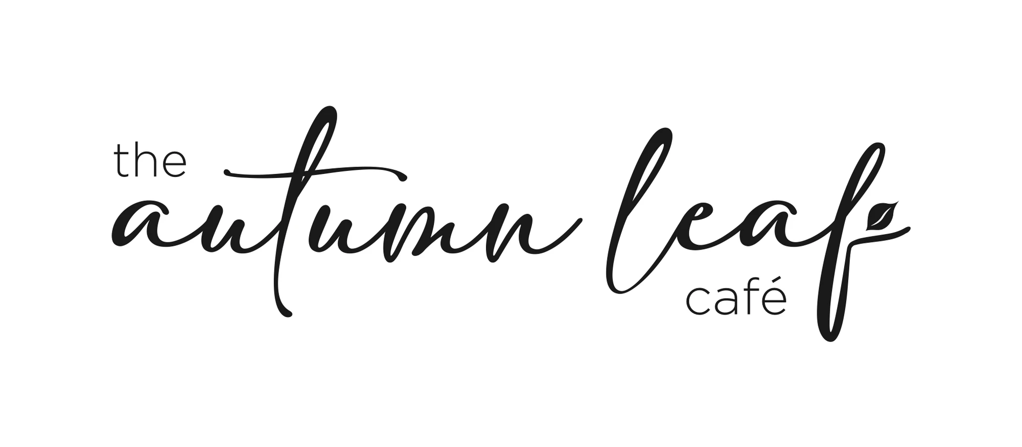 The wordmark, 2 of 2, The Autumn Leaf Café, food & beverage branding by Blue Owl Design Studio, Hyderabad
