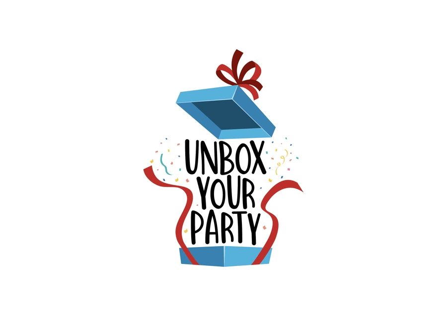 Unbox Your Party logo design by Blueowl, Hyderabad
